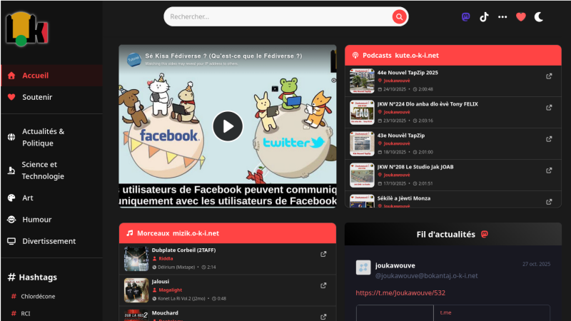 FEDIVERSE OKI - Plateforme fédérée multimédia